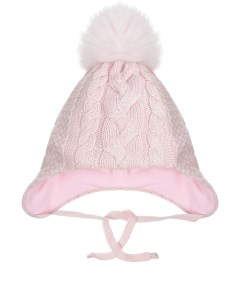 Розовая шапка с помпоном детская Chobi