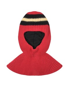Красная шапка шлем с черными полосками детская Chobi