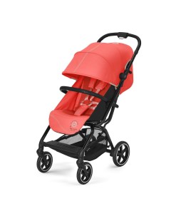 Коляска Eezy S 2 BLK Hibiscus Red с бампером Cybex