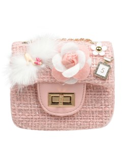 Розовая сумка с цветами 10x12x5 см детская Rena chris