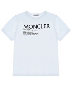 Белая футболка с логотипом детская Moncler