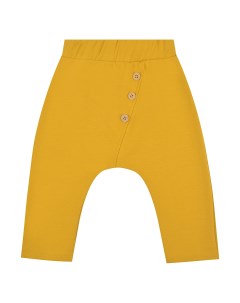 Желтые спортивные брюки с пуговицами детские Sanetta pure