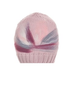 Розовая шапка с декором перья детская Catya