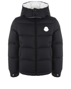 Черная куртка пуховик с капюшоном детская Moncler