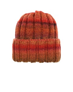 Красно оранжевая шапка в разноцветную полоску детское Catya