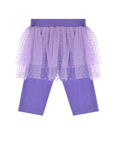 Фиолетовые леггинсы с юбкой в горох детские Dan maralex