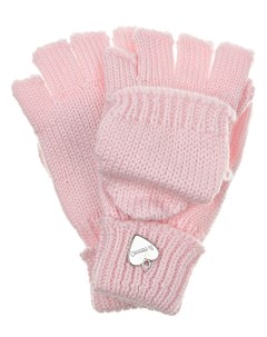 Розовые перчатки с откидной варежкой детские Il trenino