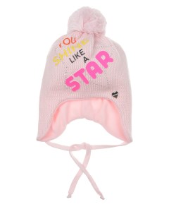 Розовая шапка с принтом STAR детская Il trenino