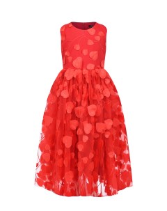 Красное платье с декором сердца детское Dan maralex