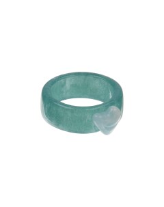 Кольцо с голубым сердечком зеленое детское Tais