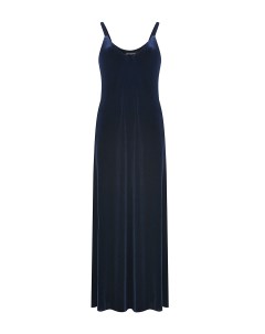 Синие бархатное платье комбинация Pietro brunelli