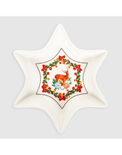 Блюдо сервировочное Зимняя сказка звезда 17 см White rabbit