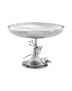 Чаша на ножке Белая орхидея 30 см металл Michael aram