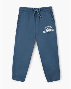 Синие спортивные брюки Jogger с принтом для мальчика Gloria jeans