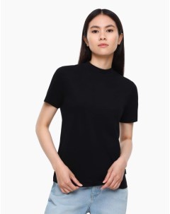 Чёрная базовая футболка Fitted из джерси Gloria jeans