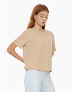 Бежевая базовая футболка Comfort для девочки Gloria jeans