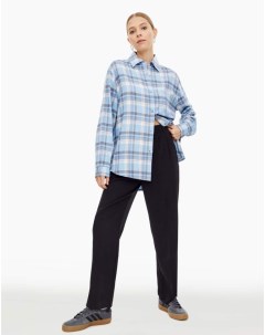 Рубашка oversize из фланели в клетку Gloria jeans