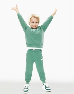Зелёные спортивные брюки Jogger с нашивкой для мальчика Gloria jeans