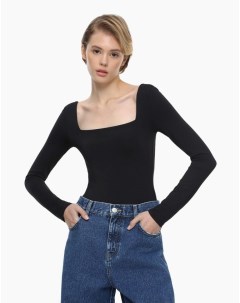 Чёрное базовое боди Fitted Gloria jeans