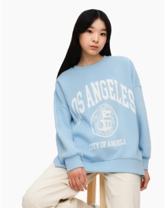 Голубой свитшот oversize с принтом Los Angeles для девочки Gloria jeans