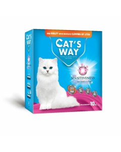 Box White Cat Litter With Babypowder наполнитель комкующийся для кошачьего туалета с ароматом детско Cats way