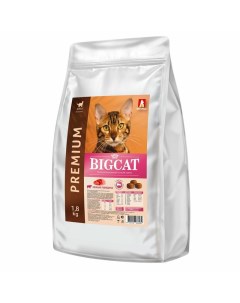 Big Cat сухой корм для кошек с говядиной 1 8 кг Зоогурман