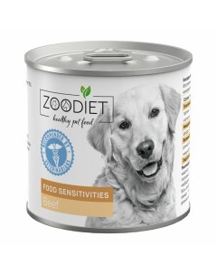 Food Sensitivities влажный корм для собак с чувствительным пищеварением c говядиной в консервах 240  Zoodiet