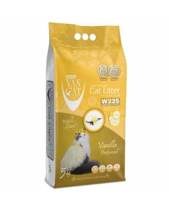 Vanilla наполнитель для кошек 100 натуральный комкующийся без пыли с ароматом ванили 5 кг Van cat