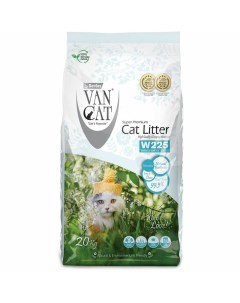 Natural наполнитель для кошек 100 натуральный комкующийся без пыли без запаха 20 кг Van cat