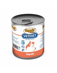 VET Hepatic влажный корм для собак и щенков с рисом курицей и говядиной в консервах 340 г Organic сhoice