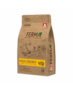 Ferma High Energy сухой корм для собак мелких и средних пород с индейкой телятиной и ягненком 1 5 кг Зоогурман