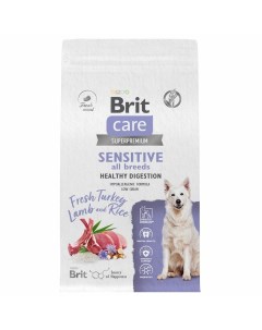 Сare Dog Adult Sensitive Healthy Digestion сухой корм для собак с индейкой и ягнёнком 1 5кг Brit*