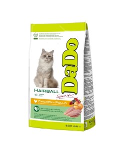 Cat Hairball Chicken сухой корм для кошек для выведения комков шерсти с курицей 400 г Dado
