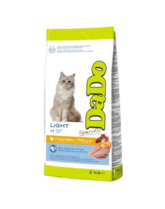 Cat Light Chicken сухой корм для кошек склонных к ожирению с курицей Dado