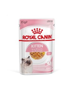 Kitten Jelly полнорационный влажный корм для котят в период второй фазы роста до 12 месяцев кусочки  Royal canin