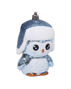 Елочная игрушка Новогодний пингвин 7х6х11 см голубой Нет марки
