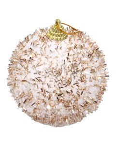 Новогодний шар Морозные кристаллы 8 см золото Нет марки