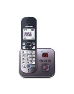 Радиотелефон KX TG6821RUM серый Panasonic