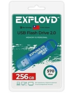 Накопитель USB 2 0 256GB EX 256GB 570 Blue 570 синий Exployd