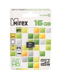 Карта памяти 16Gb Micro Secure Digital HC Class 10 13612 MC10SD16 Mirex