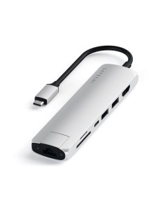 Хаб USB Type C Slim Multiport Ethernet Adapter Silver ST UCSMA3S Satechi