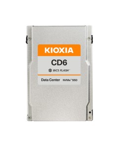 Серверный твердотельный накопитель SSD CD6 R 7680GB U 3 2 5 15mm NVMe PCIe 4 0 x4 TLC R W 6200 4000  Kioxia
