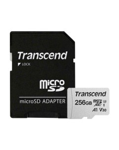 Карта памяти microSD 300S Class 10 256GB SD adapter Transcend