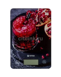 Весы кухонные VT 8032 темно серый рисунок Vitek