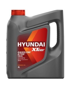 Моторное масло XTeer Gasoline G700 5W 40 4л синтетическое Hyundai