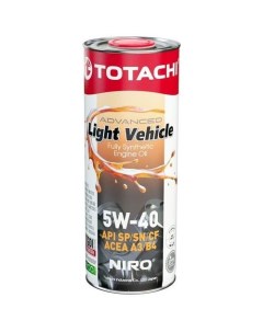 Моторное масло Niro Lv Synthetic Api 5W 40 1л синтетическое Totachi