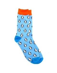 Носки Пингвин голубые р 40 45 Krumpy socks