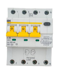 Автоматический выключатель дифференциального тока Iek