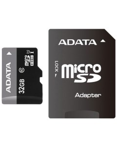 Карта памяти microSDHC Class 10 32 GB SD adapter AUSDH 32 GUICL 10 RA1 Adata