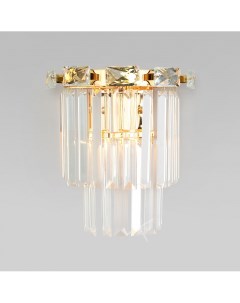 Накладной светильник Elegante 10130 1 золото прозрачный хрусталь Strotskis Eurosvet